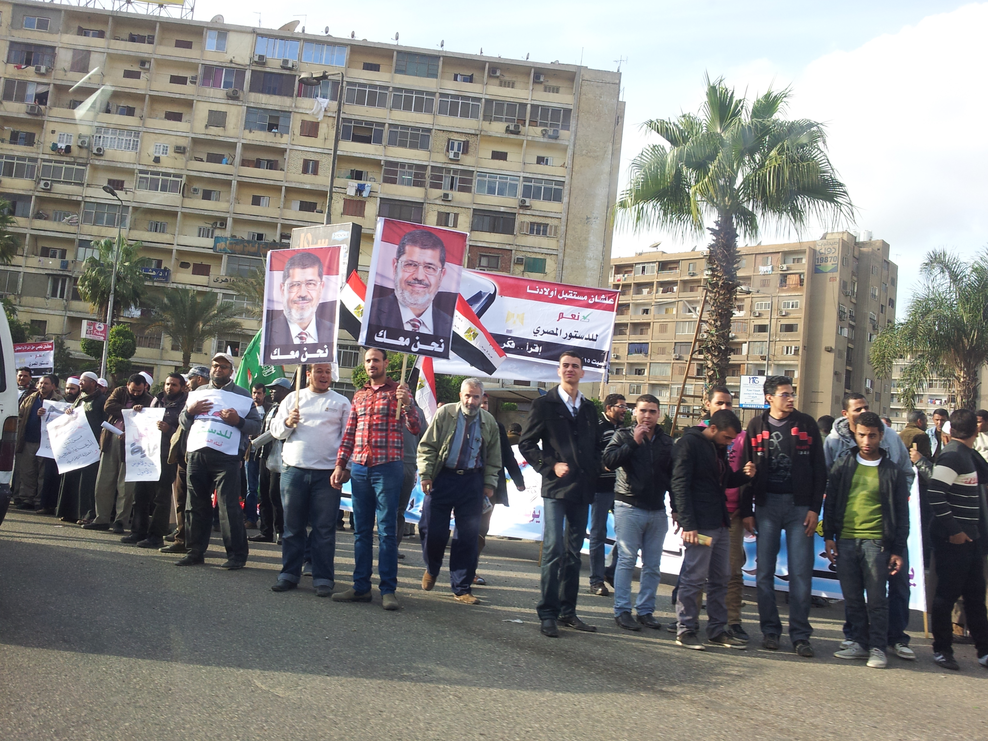 Pro-Morsi supporters at Rabaa Al Adaweya at around 2 p.m.