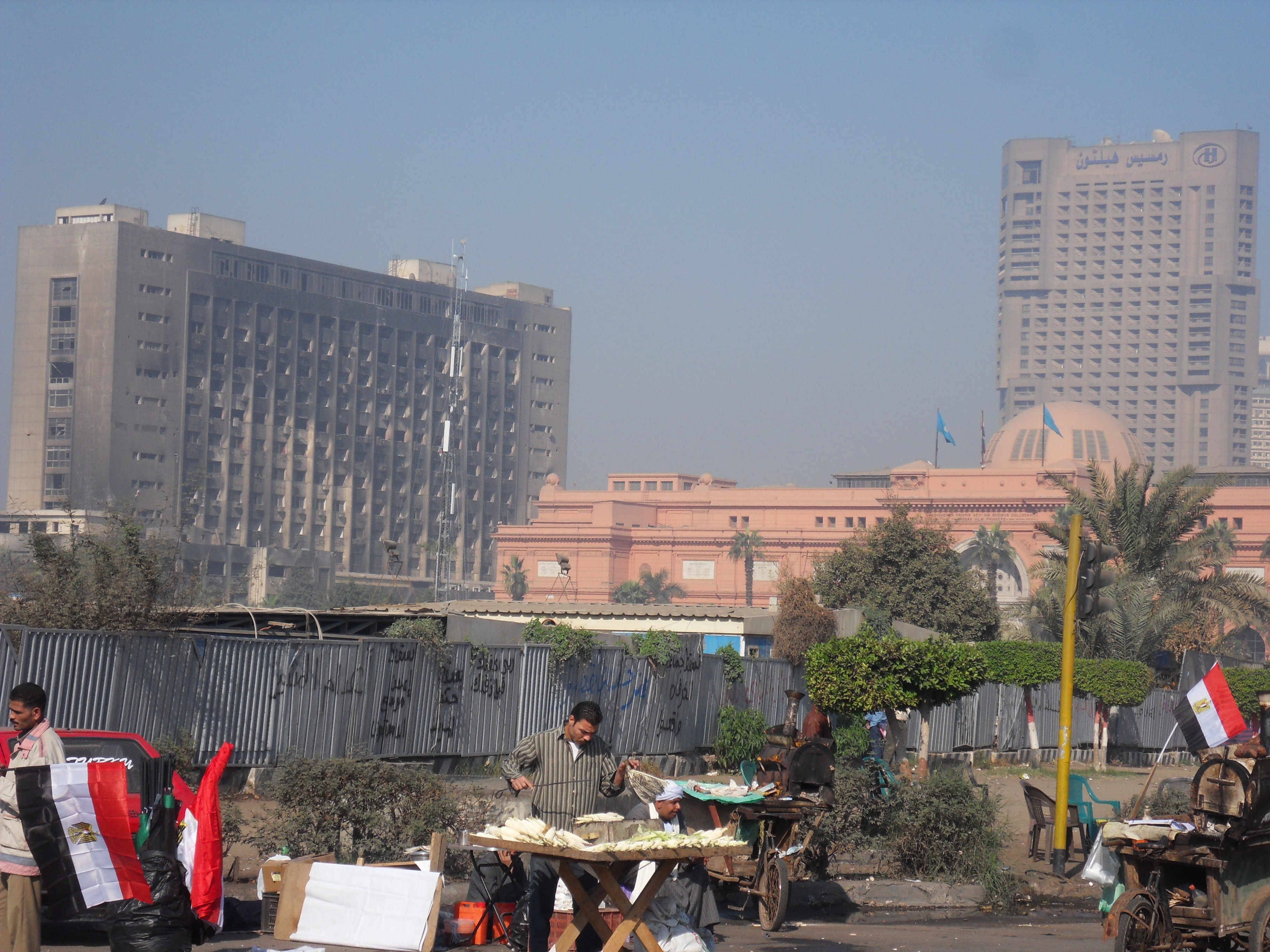 The National Democratic Party's burnt down HQ remains as a stinging reminder of Egypt's 2011 revolution