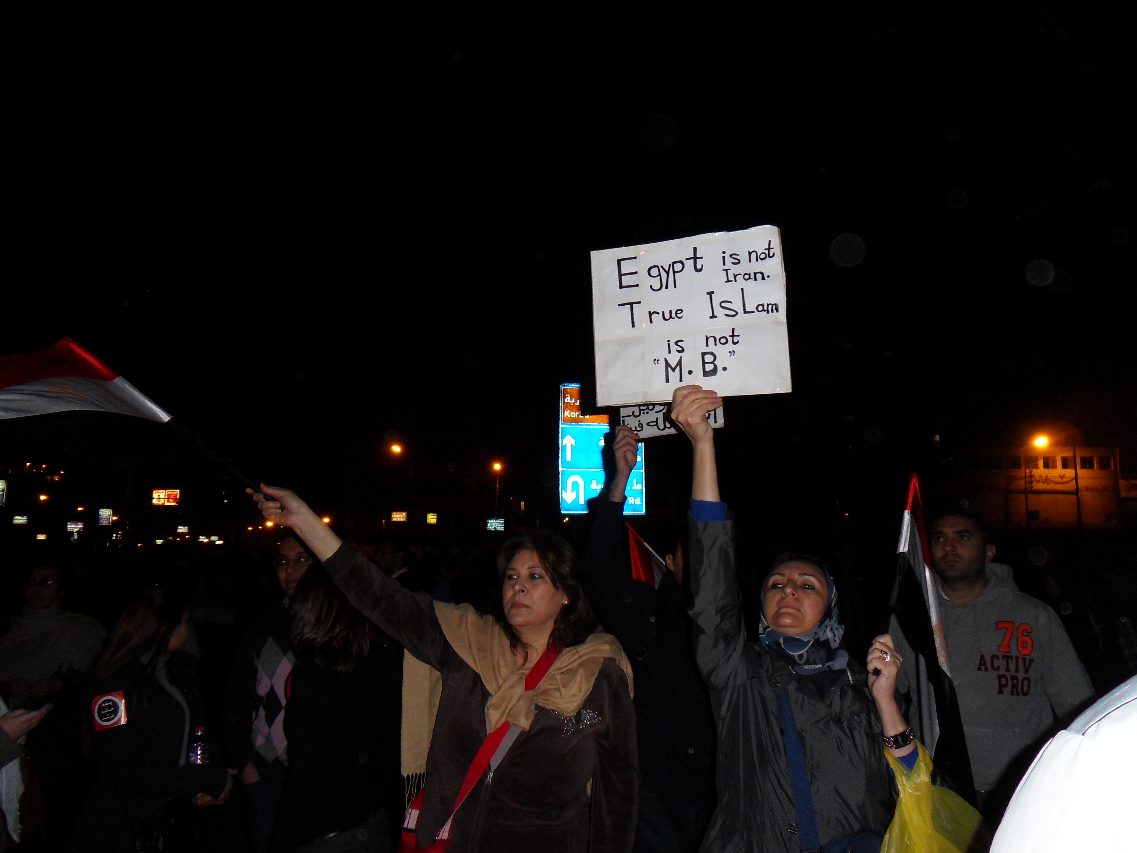 The women protesters were very passionate tonight and made sure their voices were being heard.