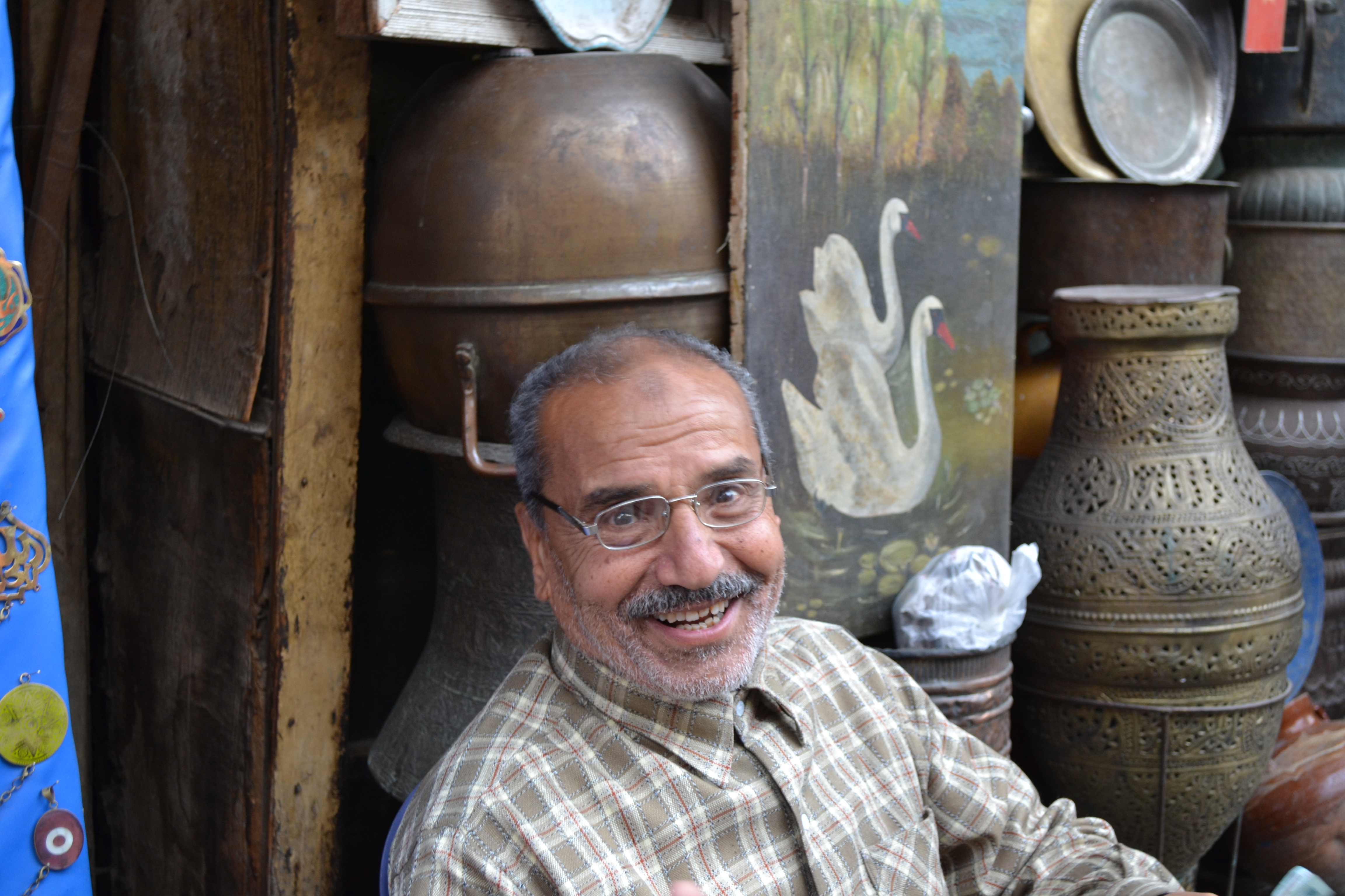One of the many kind shop owners at Khan El Khalili. His grandfather opened it more than 60 years ago.