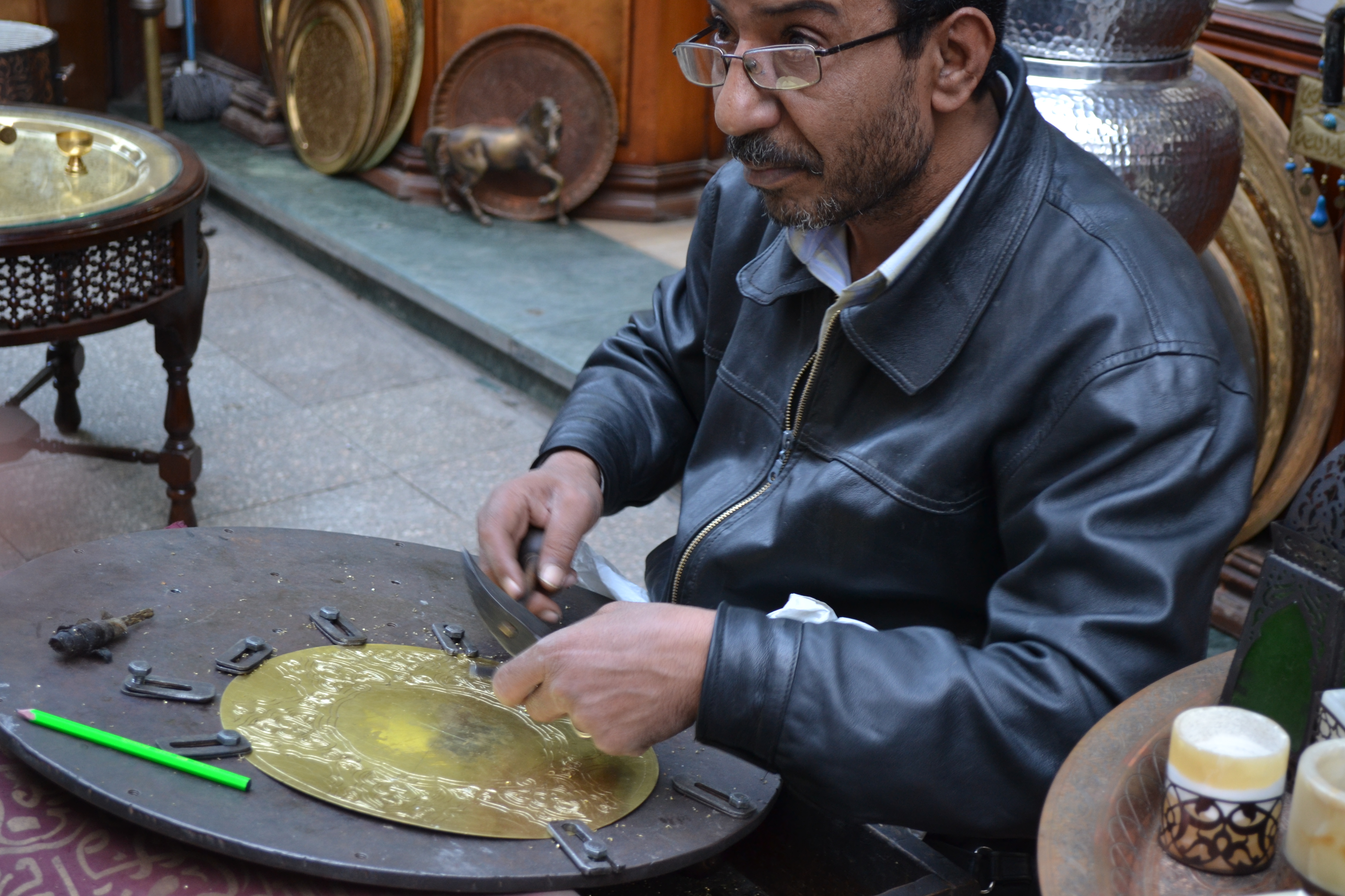 Egyptian hand-crafting items at Khan El-Khalili