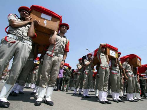 Funeral for the 16 Egyptian Soldiers killed in 2012
