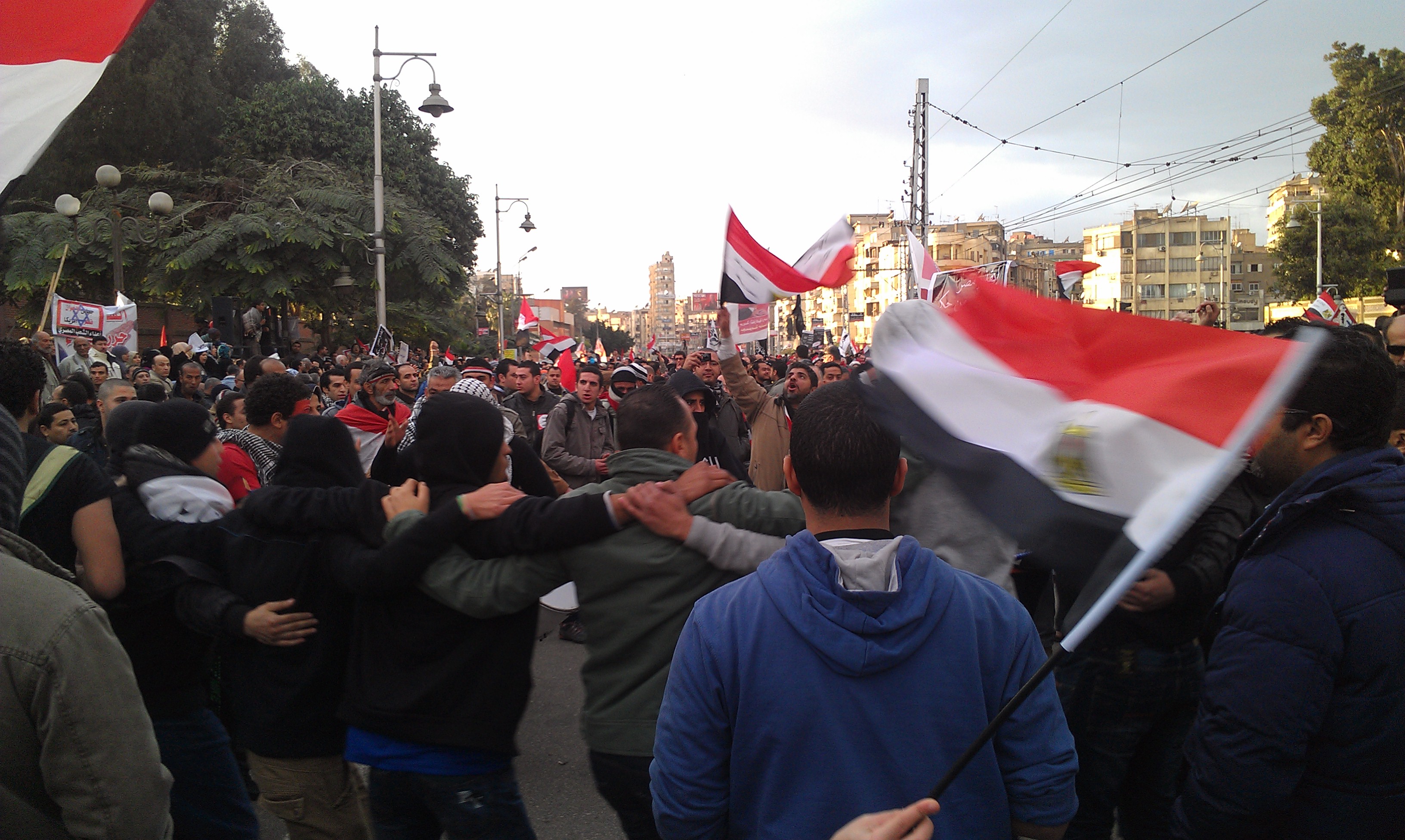Egyptians sang and chanted against Morsi and the Muslim Brotherhood.
