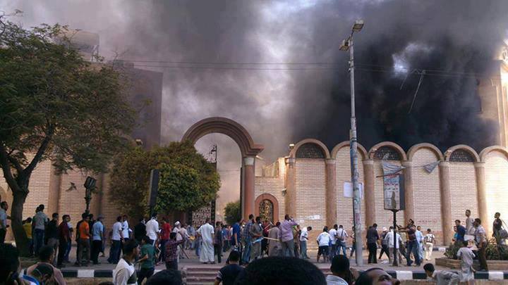 Islamists torch one of Sohag's largest Churches, the Mary Guirguis Church