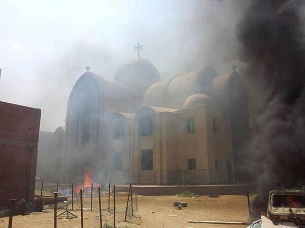 St. Mary's Church in Fayoum attacked, looted in 2013.