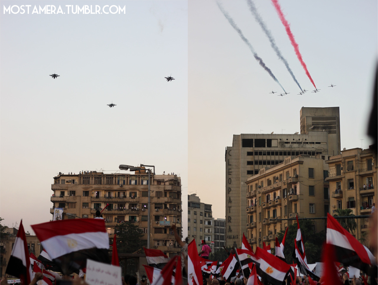 Egypt's fighter jets being put to good use during recent demonstrations