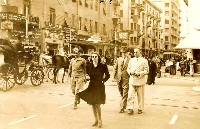 Pedestrians in Cairo, 1941