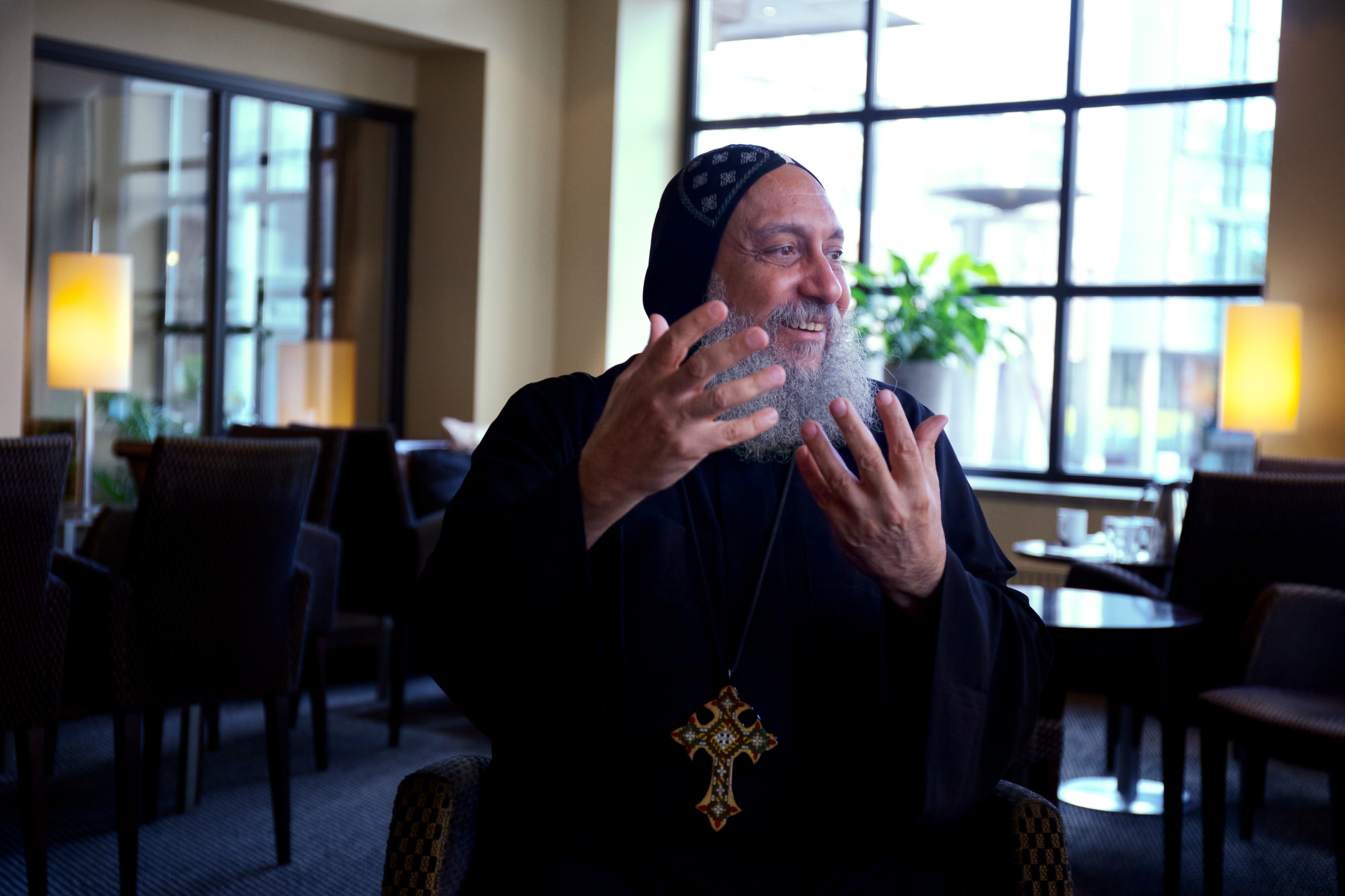 Coptic Bishop Thomas on a visit to Norway