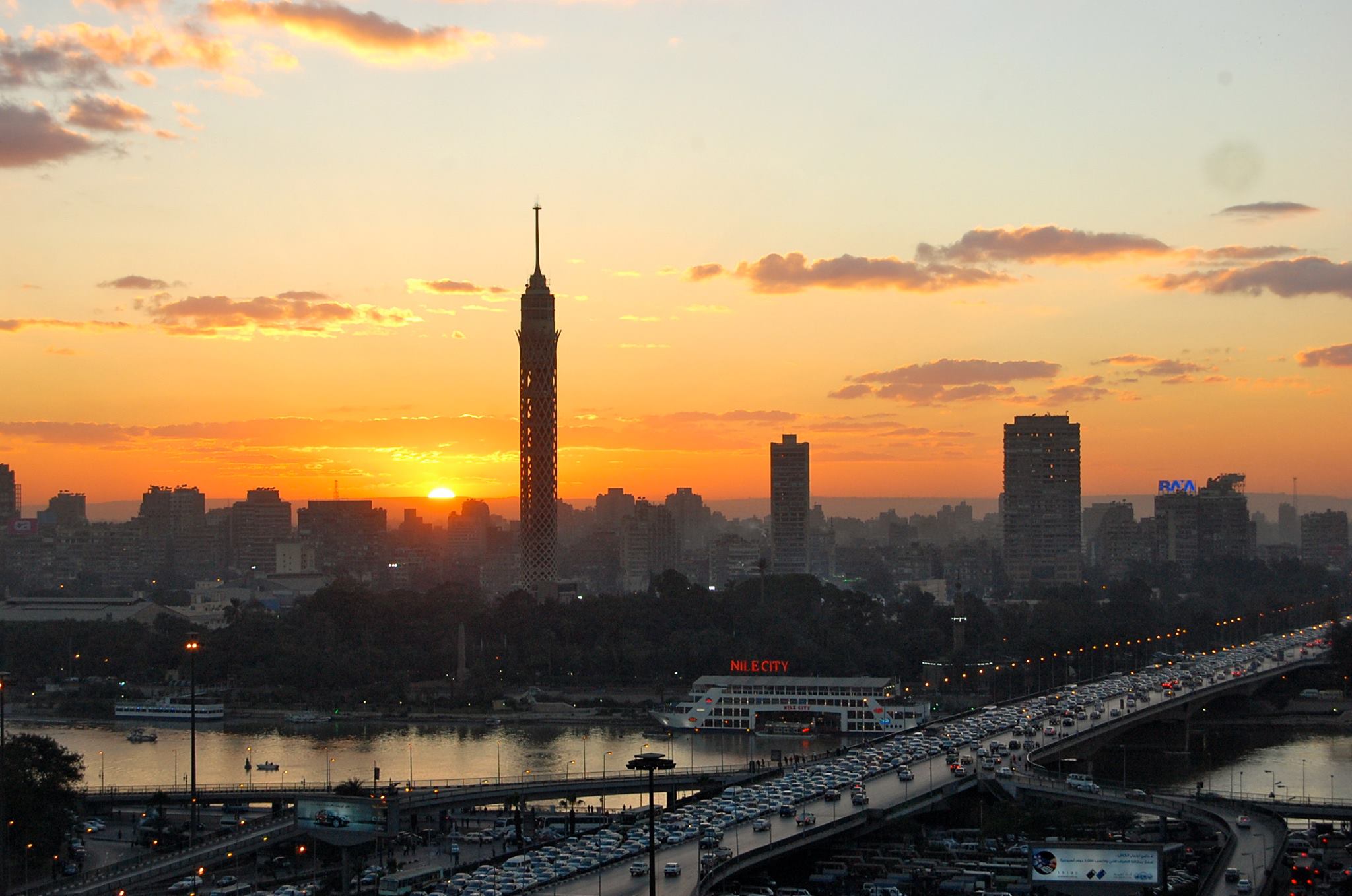 A sunset in Cairo, 2013
