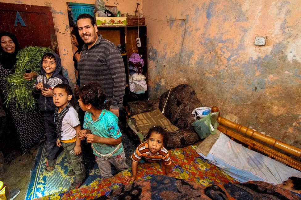 Poverty is rampant in Egypt. This photograph was taken by Robert Johnson of Business Insider during a visit to a family in one of Egypt's poorest areas: Dar el-Salam. 