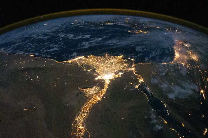 Photograph of Egypt from space by NASA. Should Egypt go to space? Yes.