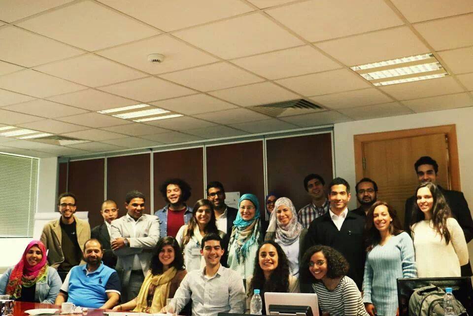 Participants of the round-table discussion on entrepreneurship in Egypt