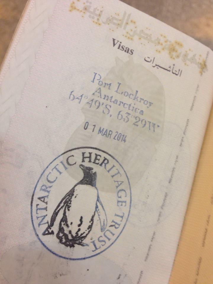 If you ever wondered what the passport stamp from Antarctica looked like.