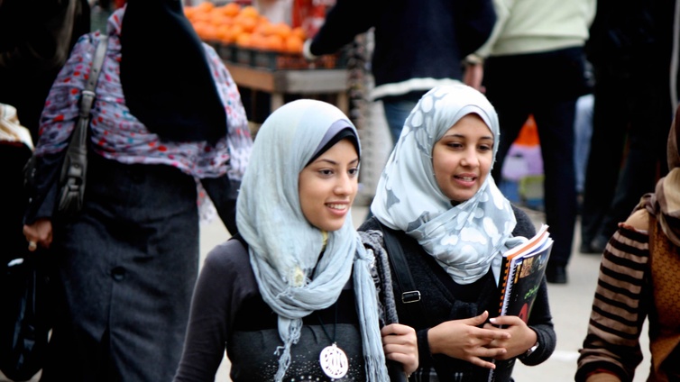 Women wearing the head-scarf are refused entry at most bars and night clubs in Egypt