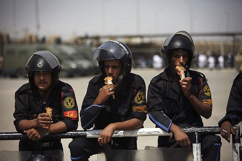 There is always time for ice-cream (Note: these are riot police)