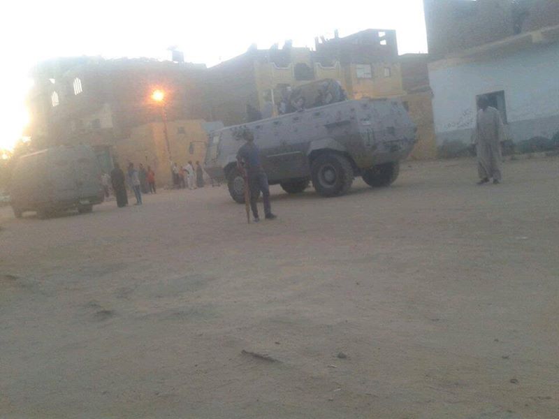 Police deployed on the streets of Al-Seel Al-Reefy where clashes commenced