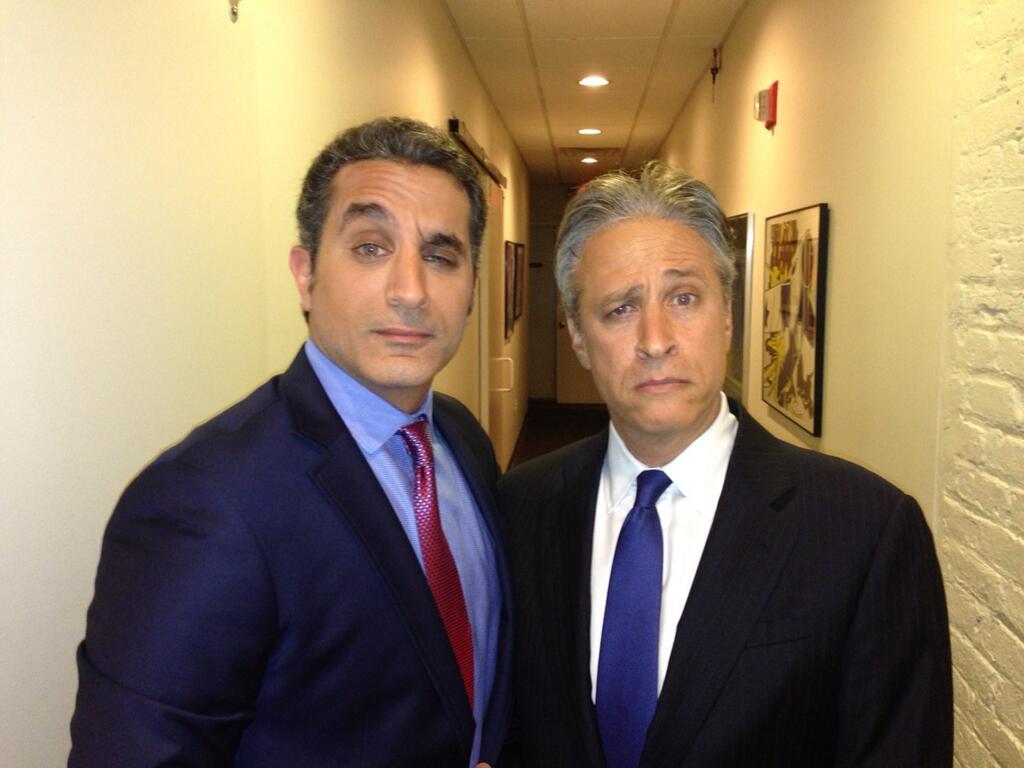 Bassem Youssef and Jon Stewart of the Daily Show have become close acquaintances