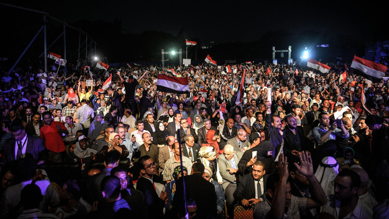 A rally held for Sisi in Cairo on May 11, 2014