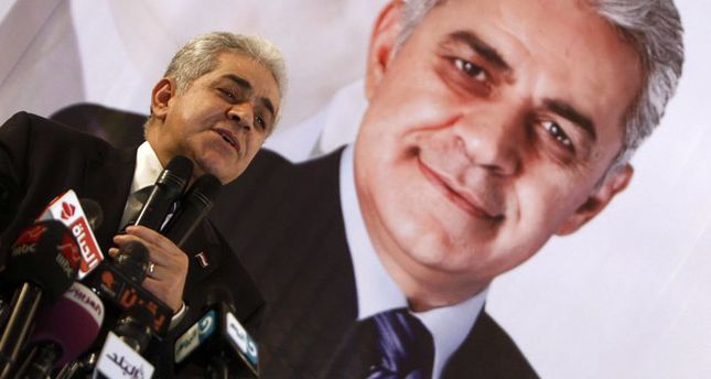 Hamdeen Sabahi speaks during a rally on May 7, 2014. Credit: Reuters