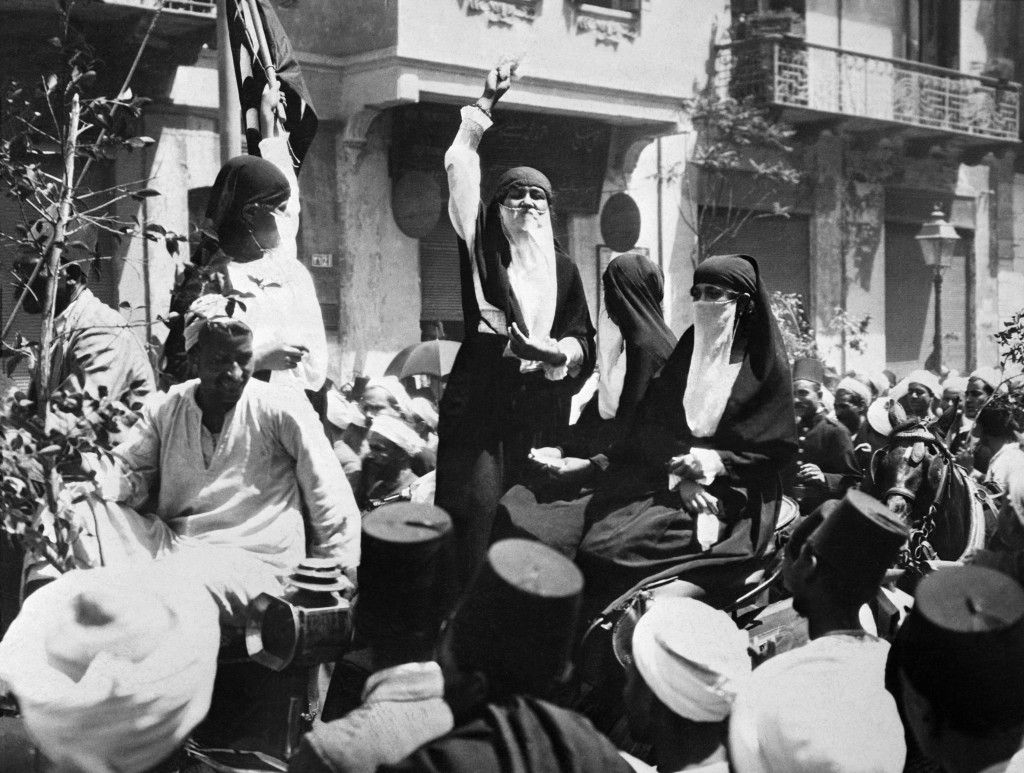 Egyptian Women Speaking on Patriotism in Public Square