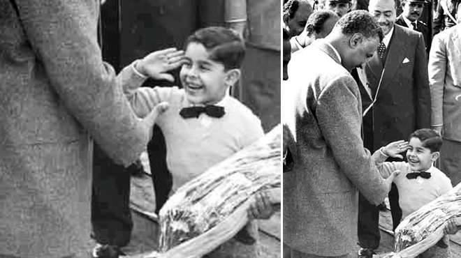 Sisi saluting Nasser as a child