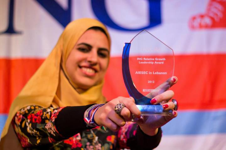 Hadeer Walid, first Egyptian female to join AIESEC International.