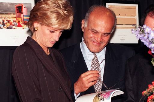 Professor Sir Magdi Yacoub with Princess Diana. 