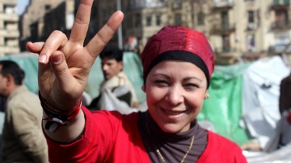 Egyptian woman during a protest. Photo: Flickr, Al Jazeera English
