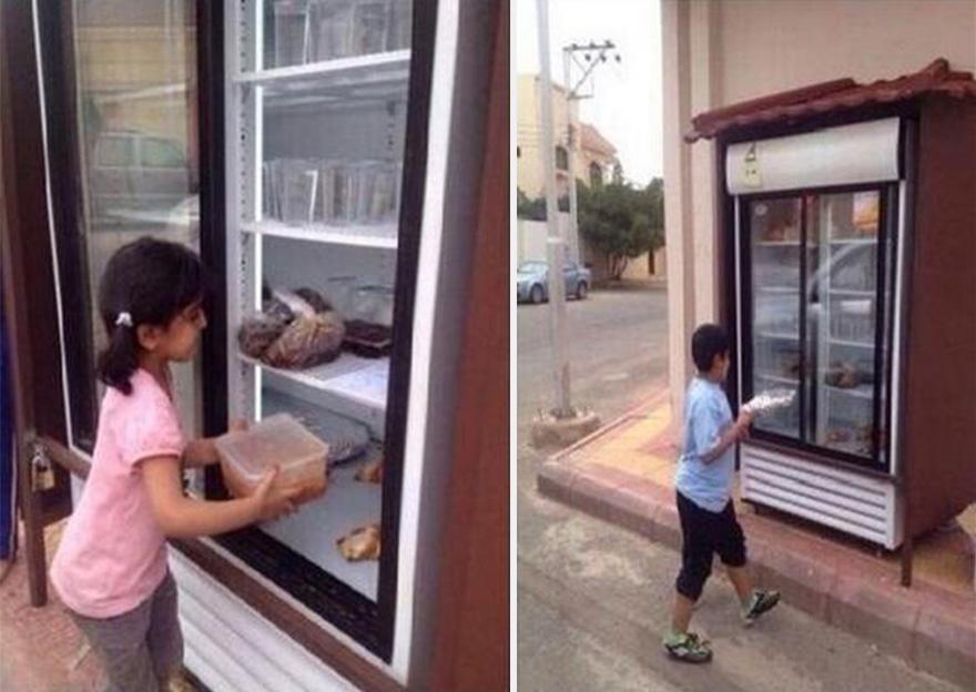 An anonymous Saudi Arabian made headlines across the world when he set up a fridge on the streets.
