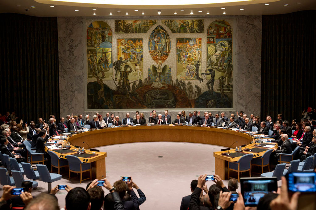 United Nations Security Council in session. 