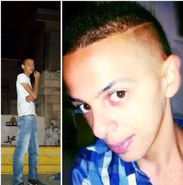 Photograph of the 16-year-old Palestinian teenager who was tortured and killed.