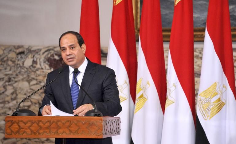 Archive photo of Sisi giving a speech in June 2014.