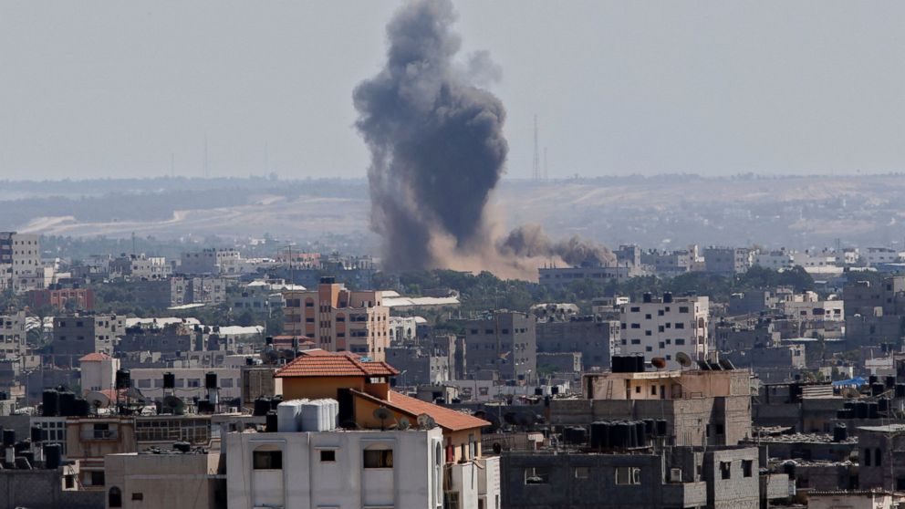 PHOTO: Smoke rises after an Israeli missile strike in Gaza City, July 15,. Smoke rises after an Israeli missile strike in Gaza City, July 15, 2014.