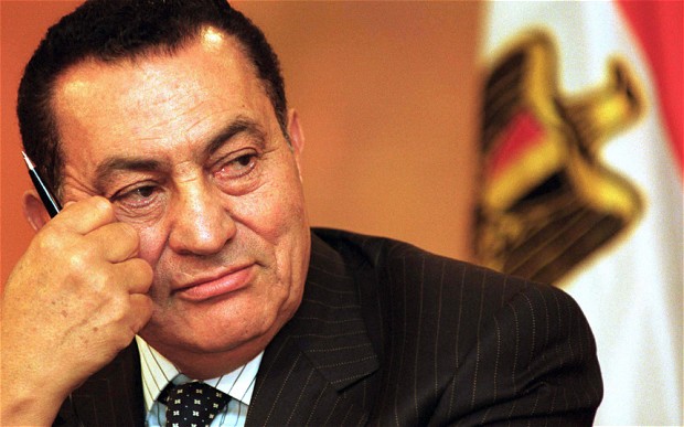 A younger Hosni Mubarak during his 30-year rule.