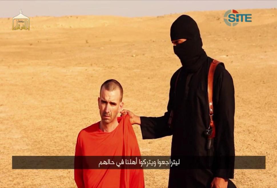ISIS warned in a video that David Cawthorne Haines (left) would be beheaded.