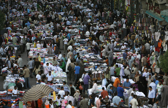 A busy Cairo street