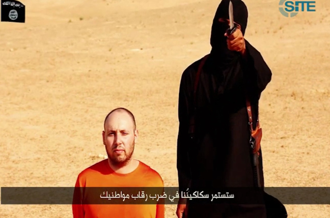 Still from video released of the beheading of US journalist Steven Sotloff