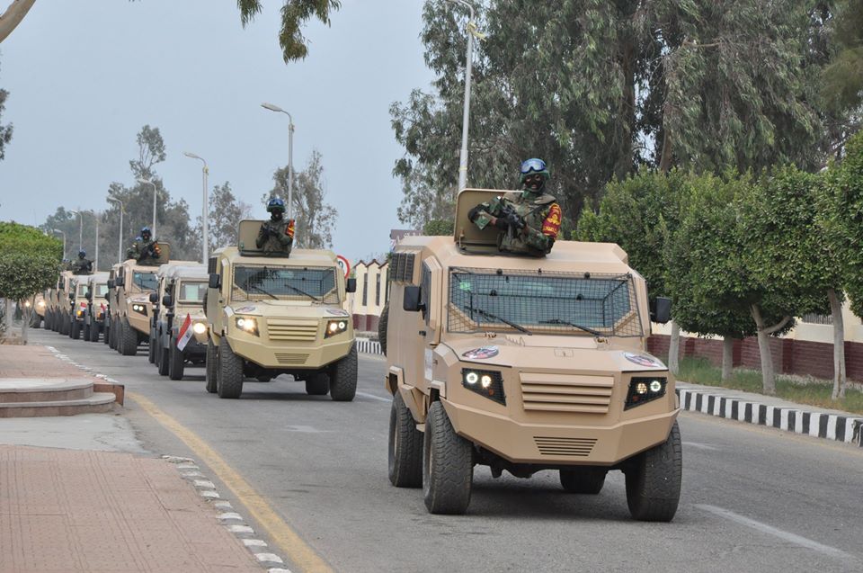 Photograph of military deployment in Egypt released by Military spokesperson.