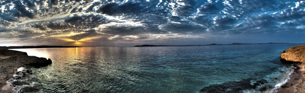Camp Beach at Ras Mohamed at Sunrise