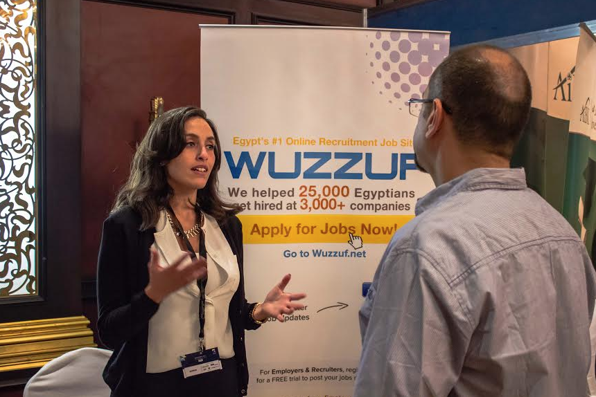 WUZZUF Booth in Financial Careers Job Fair in September 2014
