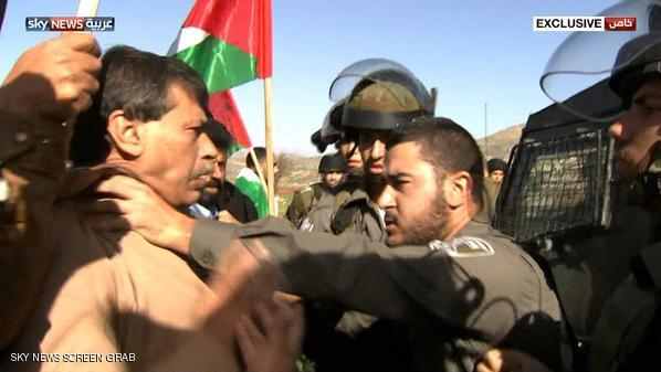 Sky News captured Abu Ein being choked by border police before his death.