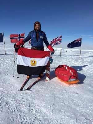 Omar Samra at the South Pole