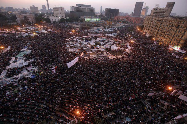 Tahrir Square during the January 25 revolution in 2011.