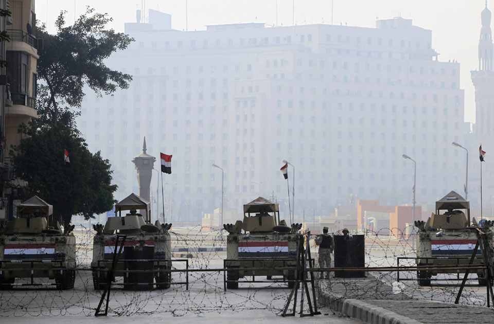 Tahrir Square shut down. Credit: Reuters