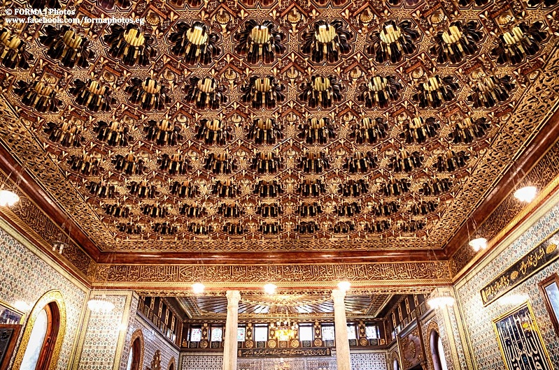 The Mosque's ceiling.