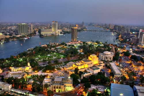 Zamalek Island as seen from Cairo Tower