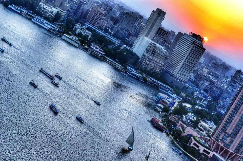 The view from the Four Seasons (Source: Four Seasons Hotel Cairo at Nile Plaza Facebook page)
