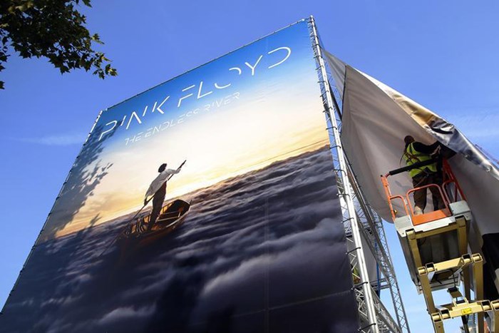 'The Endless River' album cover on display in London (Reuters)