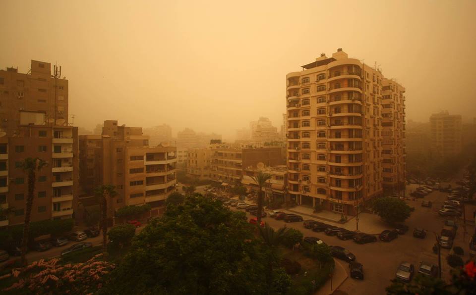 A sandstorm covered Cairo on June 27, paralleled with an earthquake that hit Sinai on the same day. Credit: Enas El Masry