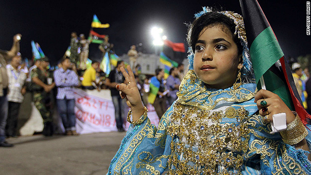A Berber girl dressed in traditional attire at a Berber cultural festival in Tripoli, Libya. Credit: AFP/Getty Images